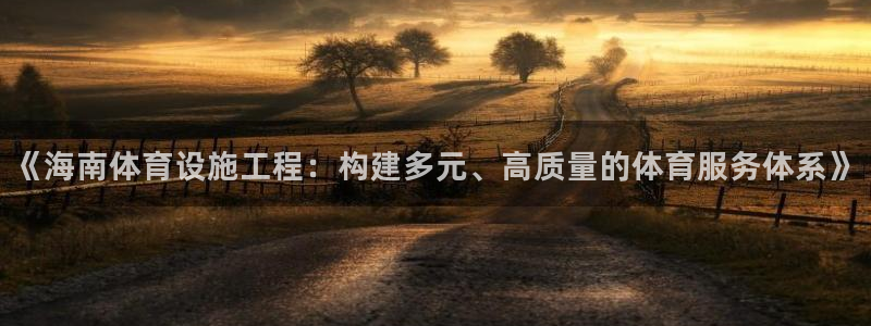 意昂集团官网：《海南体育设施工程：构建多元、高质量的